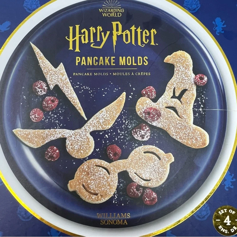 Williams Sonoma Harry Potter Pancake Molds Wizarding World Set of 4 Shapes